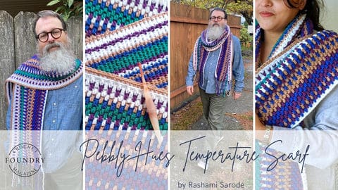 Pebbly Hues Temperature Scarf by Rashami