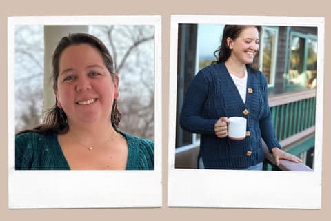 Crochet Designer Cassie Reed-Chavez and her crochet design, the Sands of Time Cardigan
